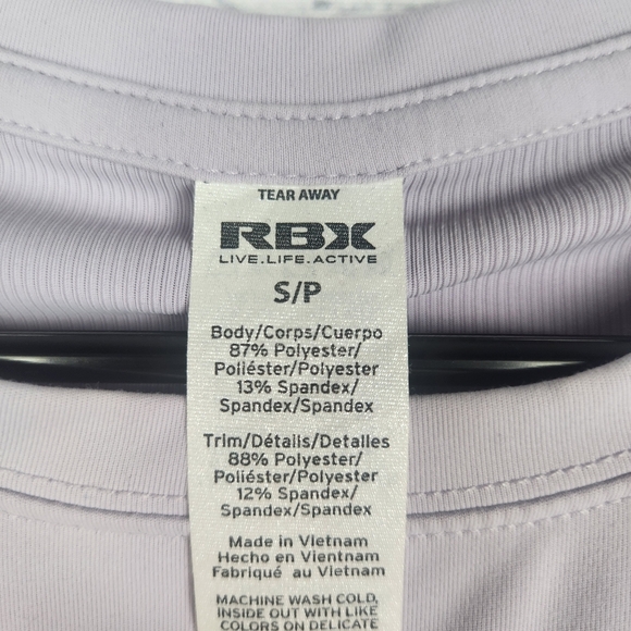 2/$15 RBX Size S Women's Lavender Tank Top - Picture 3 of 5